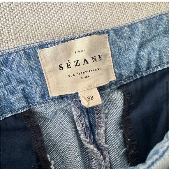Sezane Martin Trousers Chambray size 6 - Picture 7 of 11